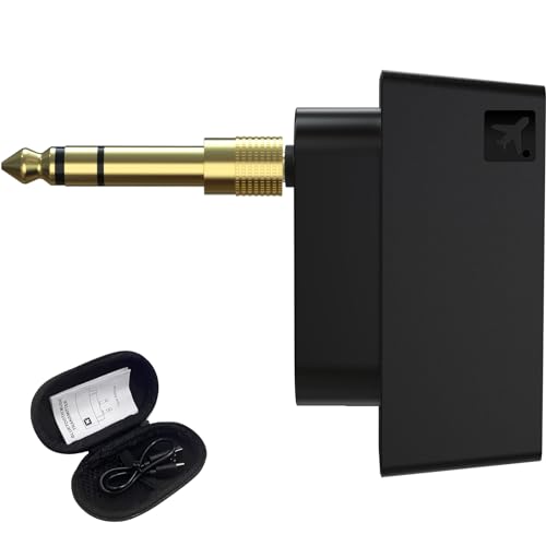 Transmisor y receptor digital para guitarra compatible con guitarra acústica, bajo, violín, teclado y otros instrumentos eléctricos con conectores de 6,35 mm o 3,5 mm miniatura 1