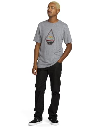 Volcom Men’s California State Logo Short Sleeve T-Shirt – Cotton Crewneck Graphic Tee, Off White Heather, XX-Large - image 5