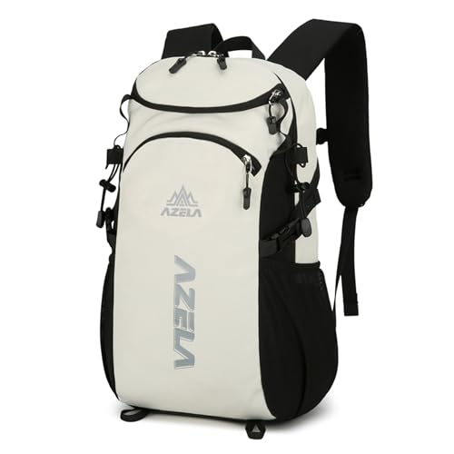 Mochila pequeña de senderismo 25L para viaje blanca miniatura 1