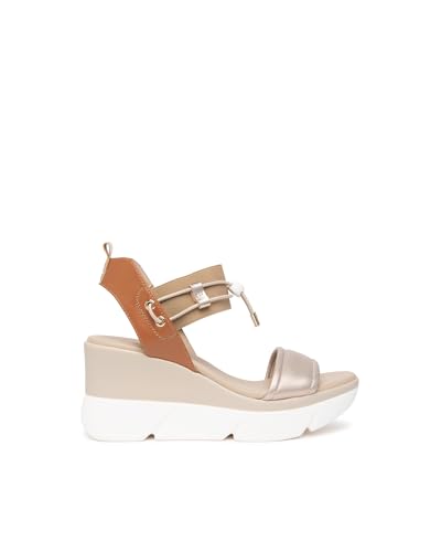 Nero Giardini E616066D - Women's sandals in leather and technical material, 675 g, 4 UK