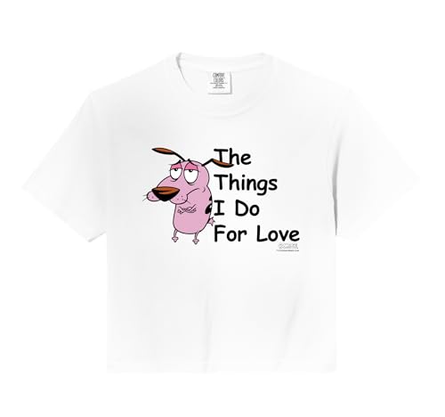 Courage the Cowardly Dog For Love Comfort Colors Crop Top