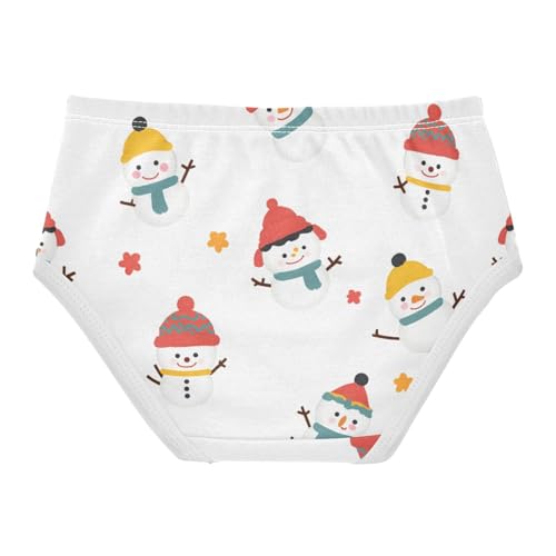 Girls' Hipster Panties Breathable Underwear for Kids Snowmen2