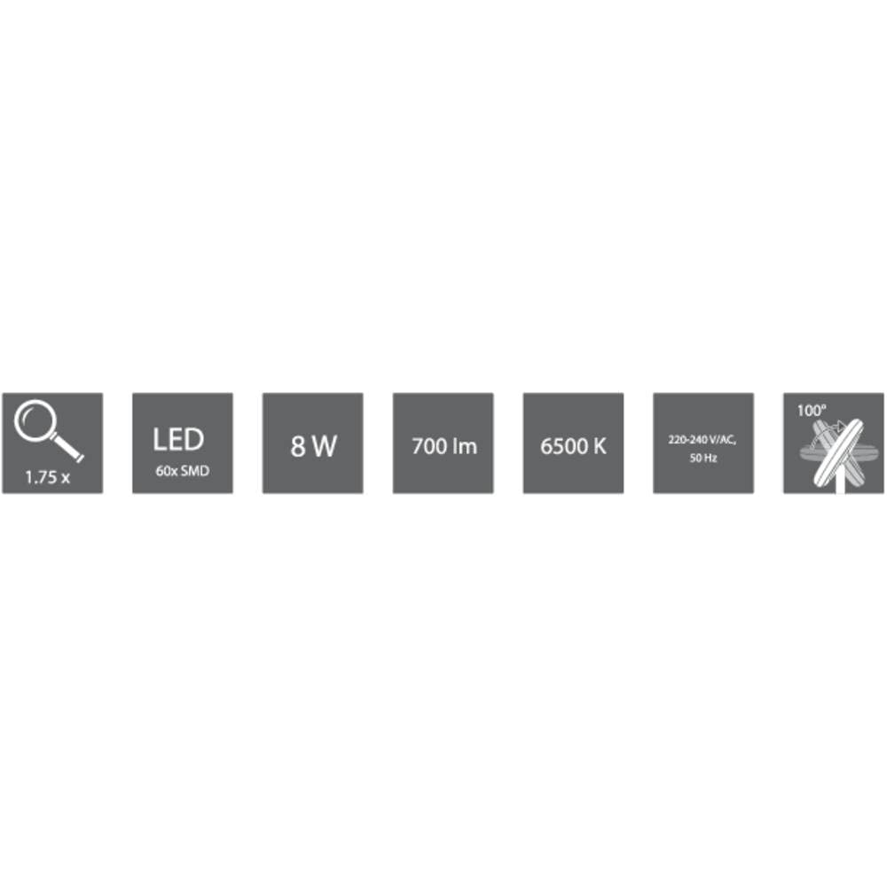 Lupa z oświetleniem LED TOOLCRAFT 2147853