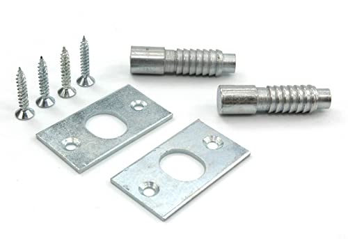 TERF® Heavy Duty Steel Hinge Bolts Including Fixing Screw for Door Frame Protection - Pack of 4, Zinc - Image 4