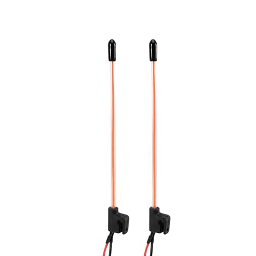 INJORA 2PCS LED Whip Light Side Fixed for 1/18 SCX24 1/24 RC Crawlers(Red)