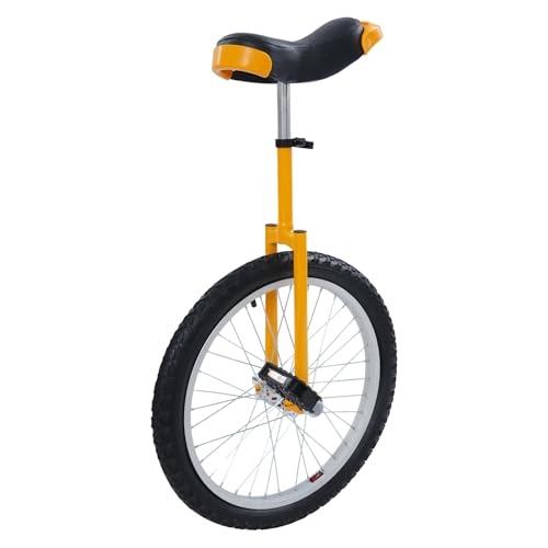 Image of DYNAMI Unicycle with Excellent Steel Frame,Leakproof Tire,Adjustable Height,Curved PU Seat,Mute Bearing,Anti-Slip Designs,for Outdoor Sports Fitness Exercise