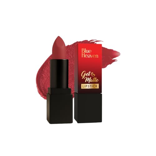 Image of Blue Heaven Get Matte Lipstick, Long Lasting, Light Weight Lipsticks for Women, Moisturizing Matte Lipstick for Women - 109R, 4g