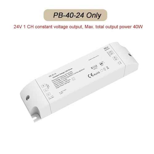 Controlador LED regulable de 40W con salida de corriente continua de 24V 3