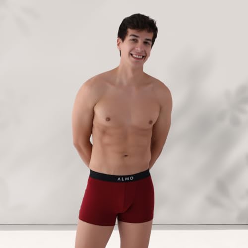 Image of ALMO Men's Cotton Trunks | Stretchable Underwear | Sweat Absorbent | Anti-Microbial | Light Weight | Metallic Collection
