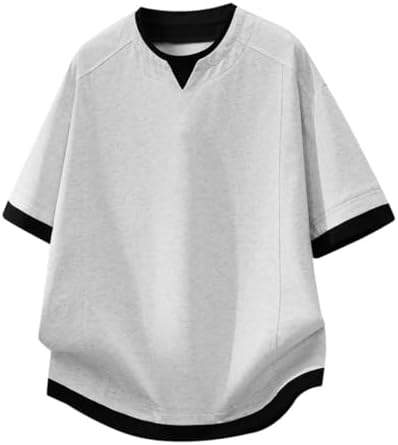 （13:00時点） [PenBille] Tシャツ メンズ 夏服 半袖 重ね着風 クルーネック ゆったり シンプル おしゃれ カジュアル 無地 快適 万能 かっこいい 通気性 柔らかい 人気 普段着 春夏対応 White M