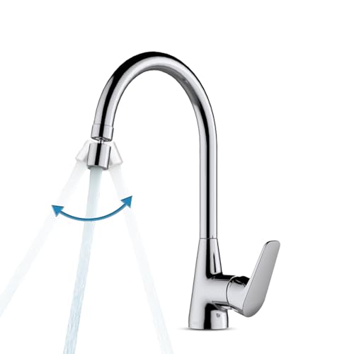 DELTA FAUCET | Ixa Jive Single Handle Kitchen Faucet Mixer | 360° Swivel Spout with Multi-Function Spray Head (Polished Chrome) | 44001-SQ (B0BDDTKBNP) Amazon Price History, Amazon Price Tracker