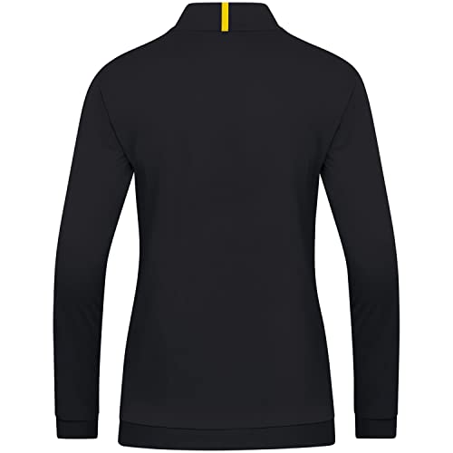 JAKO Damen Polyesterjacke Challenge, Schwarz/Citro, 42 – Ansicht 3