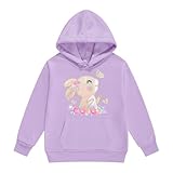 Adorable motif imprimé lapin qui donne à ce sweat à capuche confortable une touche ludique, parfait pour les petites filles de 2 à 13 ans