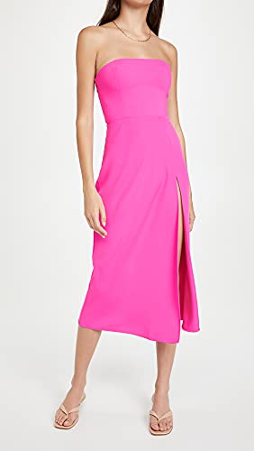 Amanda Uprichard Women's Mandy Midi Dress, Hot Pink, Xs #TOP1