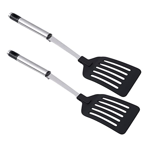 OFFSCH Stainless Steel Turner Spatula Set for Nonstick Pan 2-piece Cooking Utensils Kitchenware Turner for Non-stick Pan Heat-resistant Design
