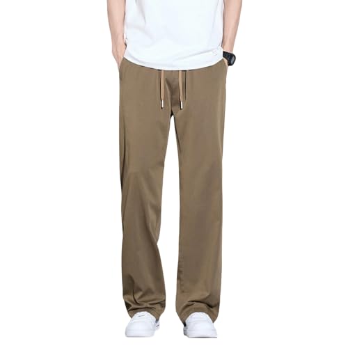 Men's Thin Breathable Versatile Drape Straight Wide Leg Casual Pants