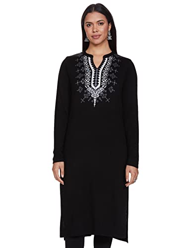 Image of Amazon Brand - Myx Women's Acrylic Solid Straight Fit Kurta