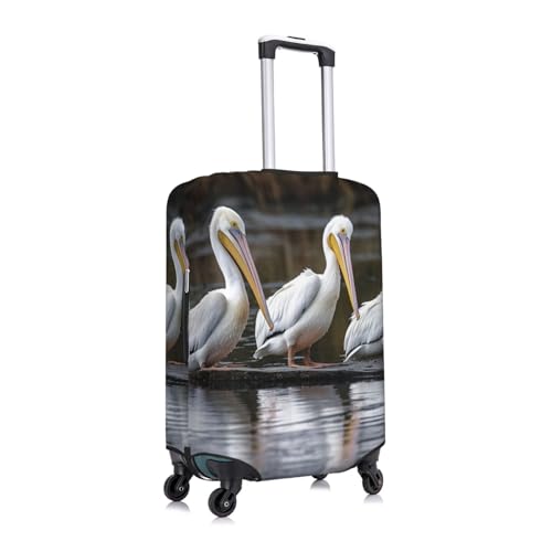 Three Pelicans Luggage Cover for Suitcase TSA Approved Elastic Suitcase Cover Anti-Scratch Travel Luggage Protector Cover Washable Trolley Case Cover Fit 18-32 Inch Luggage X-Large3