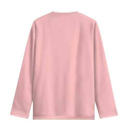 Image of Girls Long Sleeve T Shirt Cute Cartoon Crewneck Shirt for Kids 3-16Y Fall Winter Clothes