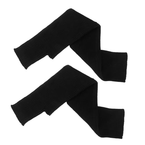 TOVINANNA 2 Pairs Women's Mittens Long Fingerless Gloves Knitted Wool Warm Winter Gloves Comfortable for Mouse and Keyboard