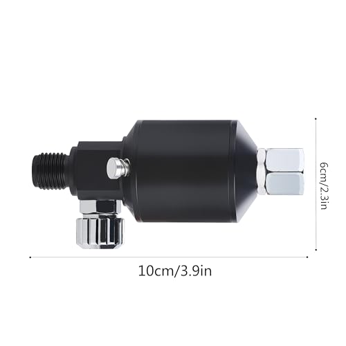 Image of Paint Spray Gun PRD-717 VS Type with Split Nozzle 1.3mm Automotive Refinishing Spray Gun, Brown G1 /4 inch Inlet and Outlet Air Compressor Filter with Air Regulator and Inline Air Dryer Oil Water S