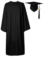 GraduatePro Abschluss Robe mit Hut 2025 Talar und Doktorhut Absolventen für Hochschule und Bachelor 12 Farben