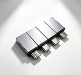 RHINORO Lot de 4 adaptateurs USB-C vers USB-A, coque en aluminium, compatible avec Mercede...
