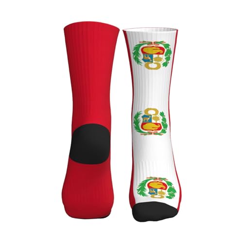 Flag Of Peru Sports Running Socks For Women Men, Breathable, Soft And Skin Friendly For Gym,Running,Sport2