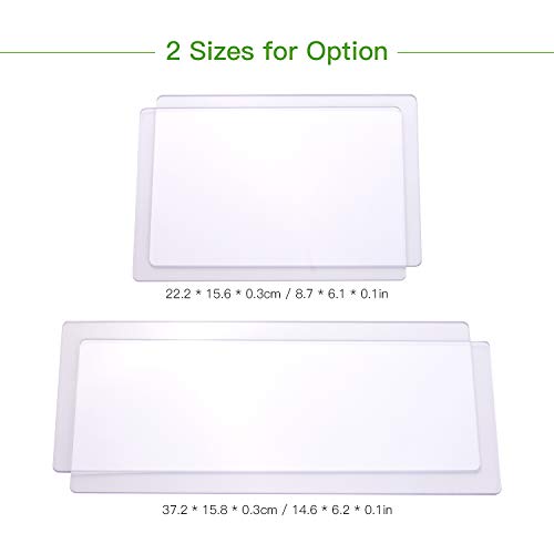 Zwbfu 2pcs Almofada de Corte Transparente Acessório Durável Placa de Material de PC Almofada de Subs