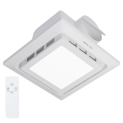2 in 1 Bathroom Exhaust Fan with LED Light,140 CFM Exhaust Fan with Remote,Ventilation...