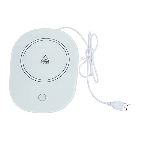 Ciieeo Auto Thermostat Cup Warmer for Coffee Milk USB Heated Mug Heater for Home Office Compact Portable Beverage Warmer with Safety Protection for Hot Drinks