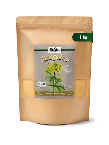Biojoy Poudre de Moutarde BIO (1 kg), Graines de Moutarde moulues, sans aditiffs (Sinapis alba)