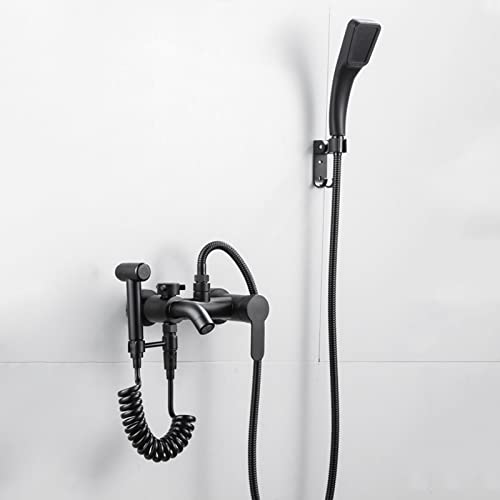 Robinet de baignoire noir rotatif pour éliminer les éclaboussures