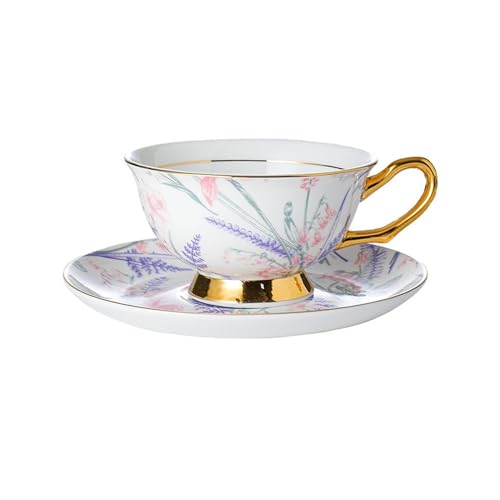 Service à thé anglais de l'après-midi avec tasses à café en céramique pour un cadeau chic