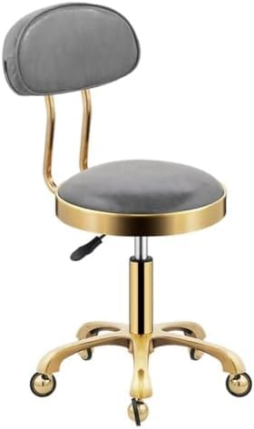 Tabouret roulant réglable pivotant avec dossier pour bar bureau et salon de coiffure