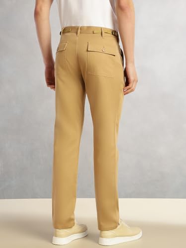 Image of Thomas Scott Men's Cricket Club Collection Straight Fit Chinos | Mid-Rise | Solid | Woven | Casual Trouser