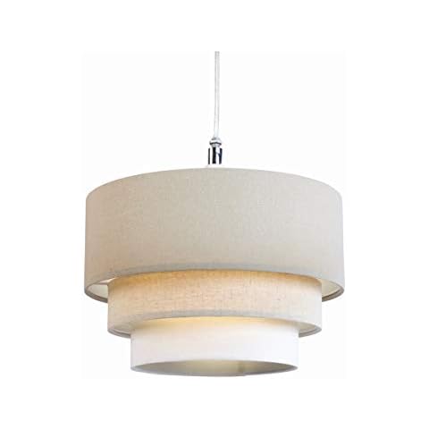 Village at home 3 Tier Pendant Taupe, Cotton, 42 W Cover