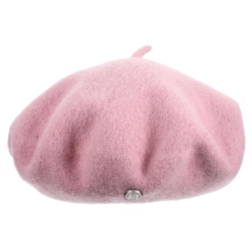 FOMIYES Wool Beret Hat for Women French Chic Beret Breathable and Stylish for Outdoor Adventures Pink