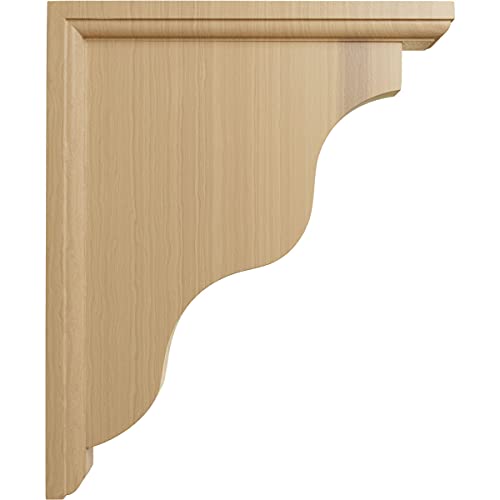 Ekena Millwork BKT01X09X11HACH-CASE-6 Hamilton Traditional Wood Brackets, 1 1/2"W x 9"D x 11"H (6-Pack), Cherry