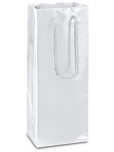 ๐ Crazy Deals Brilliant Bag Co - 10 Pack - High Gloss Wine Bags - 5" x 3 1/2"x 13 1/4" - Gift and Party Bag with Handles for Wine, Hard Liquor and Champagne Bottles (White) ๐ Crazy Deals Brilliant Bag Co - 10 Pack - High Gloss Wine Bags - 5" x 3 1/2"x 13 1/4" - Gift and Party Bag with Handles for Wine, Hard Liquor and Champagne Bottles (White)