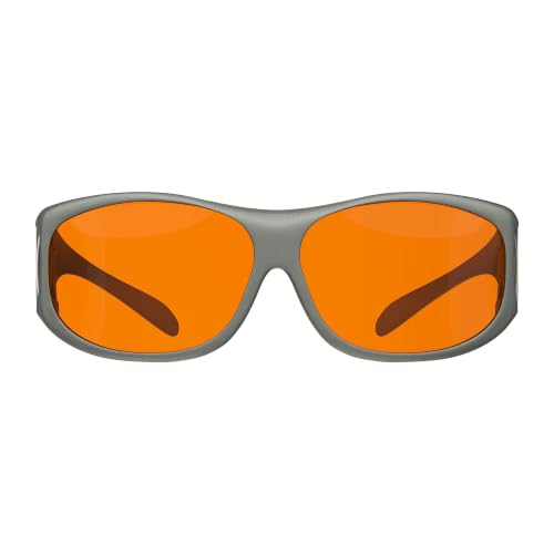 Image of Eyekepper 100% Blue Light Blocking Fit Over Glasses for Improve Sleep, Blue Light Glasses for Women Men Nighttime, Computer Protection Eyewear - Grey