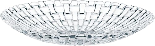 Glass Fruit Bowl, 12inch'' Bowl Fruit Basket for Kitchen Counter Clear Salad Bowl Decorative Pedestal Bowl for Table Decor Serving Bowl for Fruit Snacks Candy