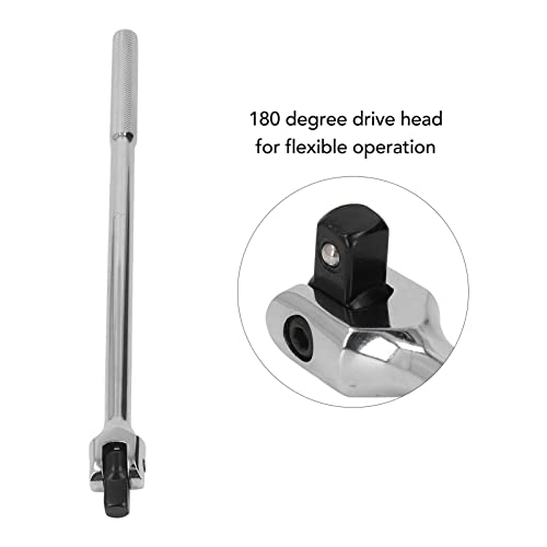 ViaGasaFamido 15 Inch Breaker Bar 1/2 Inch Drive Rotating Head Flexible Handle Socket Wrench Extension Tool for Auto Repair and Mechanical Work - Image 2
