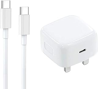 SS Tech Charger Plug and Cable Compatible With Galaxy A14/A14 5G, Samsung A13 /A04S/S23 Phone Charger, Samsung A04 /A04E Charger, 20W USBC Power Adapter/Charger Plug with USB C Charging Cable 1Meter