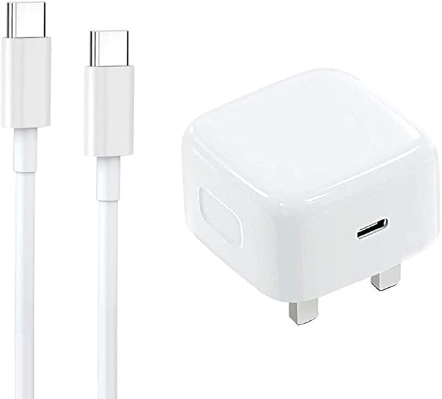 SS Tech Charger Plug and Cable Compatible With Galaxy A14/A14 5G, Samsung A13 /A04S/S23 Phone Charger, Samsung A04 /A04E Charger, 20W USBC Power Adapter/Charger Plug with USB C Charging Cable 1Meter