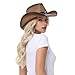 WQWOVRVO Cowboy Hat,Cowgirl Hat,Western Cowboy Hats for Women/Mens/Straw Wide with Shapeable Brim Cowboy Hat for Womens.(US, Alpha, One Size, Dark Coffee Color)