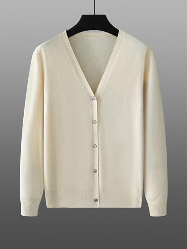 Men's Cashmere Sweater Winter Business Casual V-Neck Long Sleeve Knitted Cardigan Sweater4