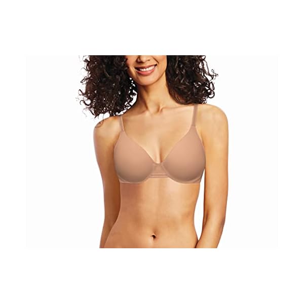 Bali One Smooth U Underwire Bra, Smoothing Shapewear Bra, Concealing Full-Coverage Bra with Front-to-Back Smoothing, Evening Blush, 36D