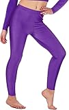 BOOM Prime Women’s Shiny Leggings – Footless Stretch Gym & Yoga Dance Leggings with Elastic Waist – Active Wear Sizes S–XXL (as8, Alpha, m, l, Regular, Regular, Purple, M/L)