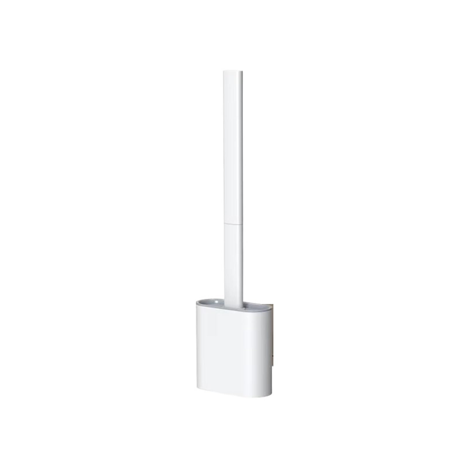 Toilet Brush Silicone Toilet Cleaning Brush Flat Head Soft Bristles Brush with Holder Flexible No Dead Wc Cleaner Brush Bathroom
